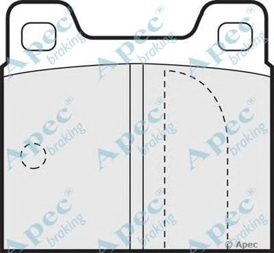 APEC BRAKING pad264 -  Комплект тормозных колодок, дисковый тормоз